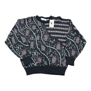 Vintage 90s Michael Gerald Geometric Multicolor Sweater Men's Medium